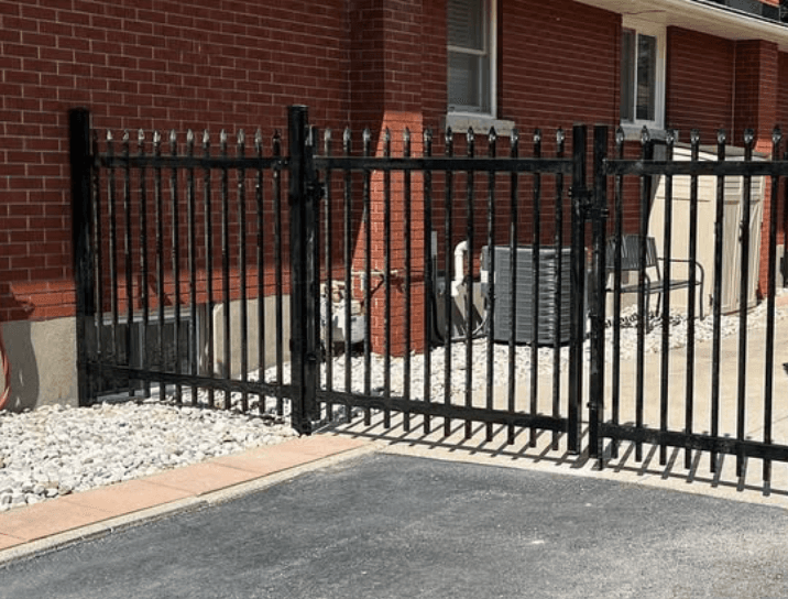 Wrought iron fence installed by VanDuzen Fence