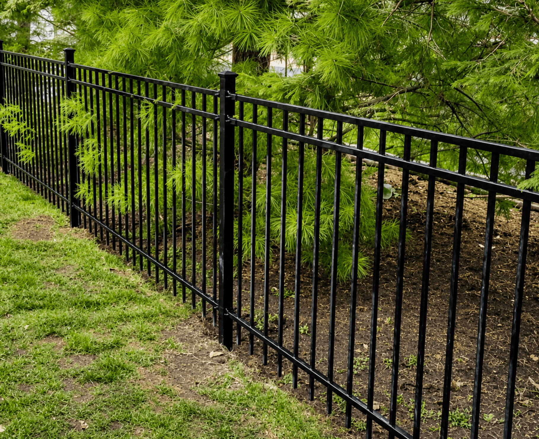 Wrought iron fence by VanDuzen Fence